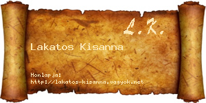 Lakatos Kisanna névjegykártya